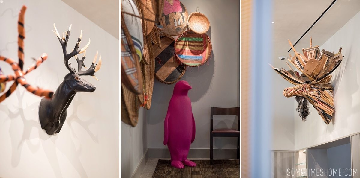 21c Durham boutique hotel photos by Mikkel Paige for travel blog Sometimes Home. Modern art in North Carolina.