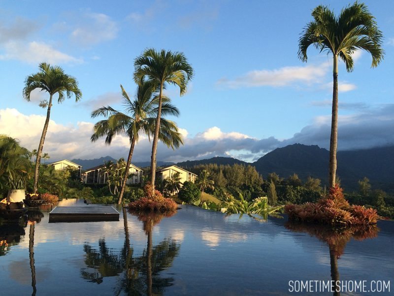 Things to do and see in north Kauai, Princeville. The St. Regis has great cocktails and views of Hanalei Bay. Images for Sometimes Home travel blog by Mikkel Paige.