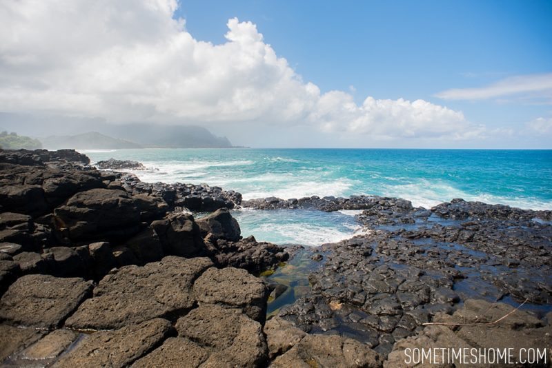 Queens Bath in Princeville, on Kauai, Hawaii. What to do and see in the north end of the island by Sometimes Home travel blog with images by Mikkel Paige.