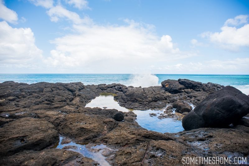 Queens Bath in Princeville, on Kauai, Hawaii. What to do and see in the north end of the island by Sometimes Home travel blog with images by Mikkel Paige.