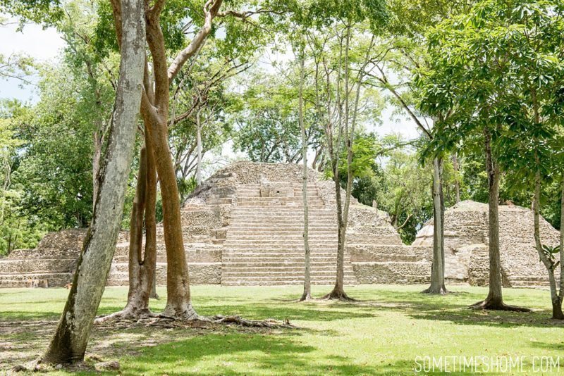 Sometimes Home travel blog Belize information including Cahal Pech Mayan Ruins images.