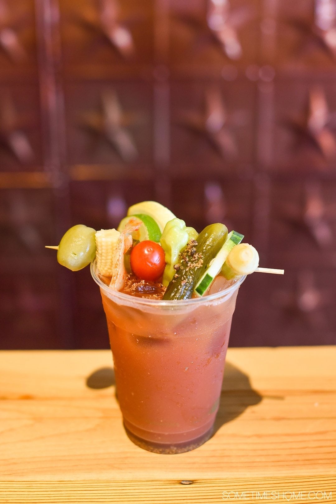 PickleFest at The Rickhouse in Durham. Photos and advice by Sometimes Home travel blog. Bloody Mary bar, pickled cucumbers, bamboo, peaches and more.