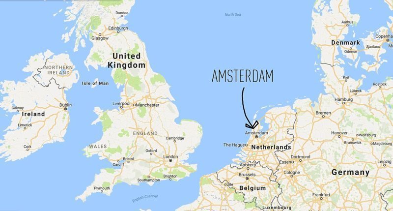 10 Things to do in Amsterdam Besides Smoke Pot by travel blog Sometimes Home with a placement map of the area within The Netherlands.