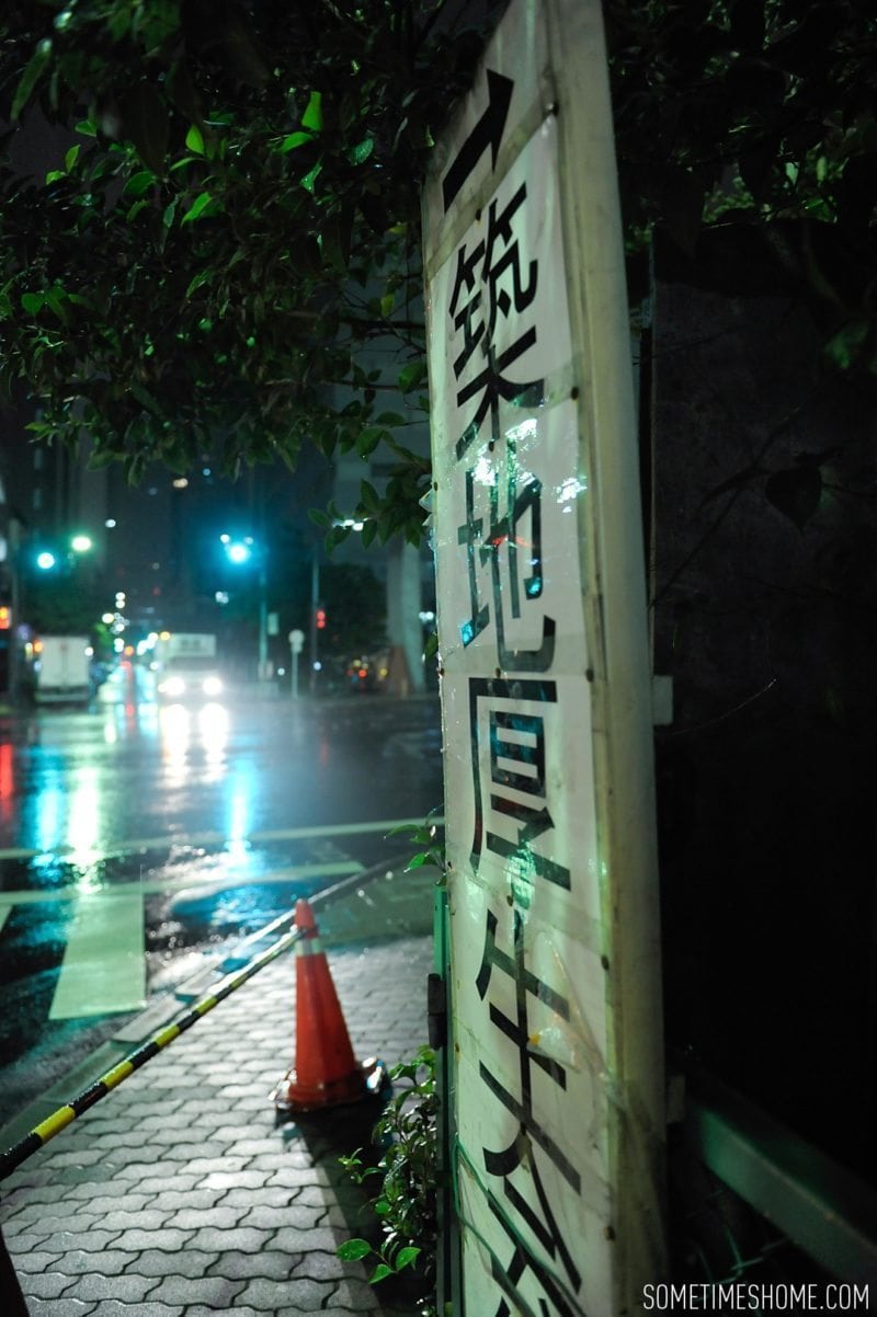 Early morning experience and photos at Tsukiji Fish Market in Tokyo, Japan by Sometimes Home Travel Blog.