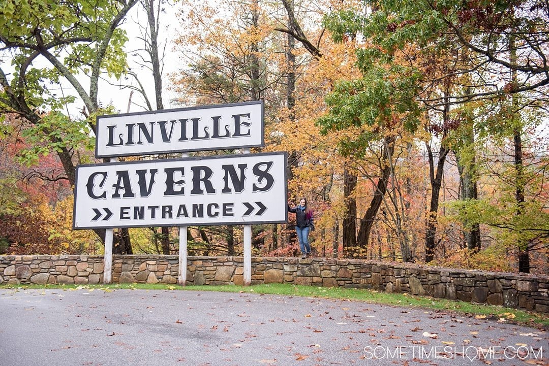 What to do on a rainy day in Boone, NC. Photos and activities on Sometimes Home travel blog. Picture at Linville Caverns.