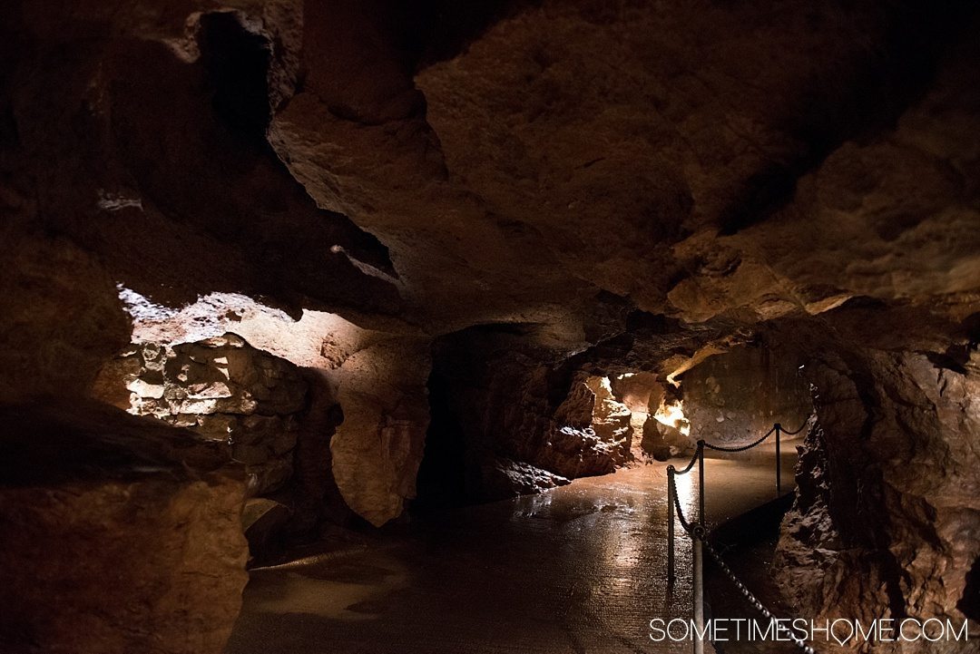 What to do on a rainy day in Boone, NC. Photos and activities on Sometimes Home travel blog. Picture at Linville Caverns.