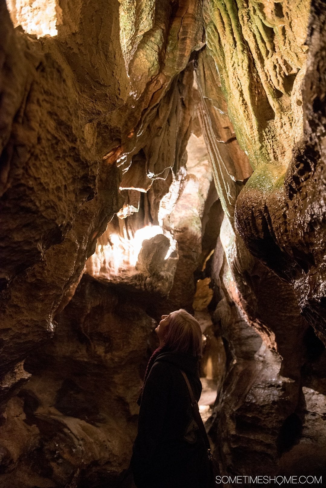 What to do on a rainy day in Boone, NC. Photos and activities on Sometimes Home travel blog. Picture at Linville Caverns.