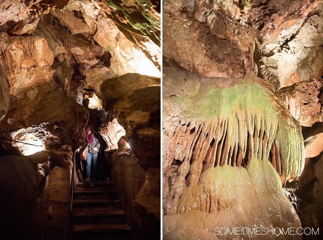 What to do on a rainy day in Boone, NC. Photos and activities on Sometimes Home travel blog. Picture at Linville Caverns.