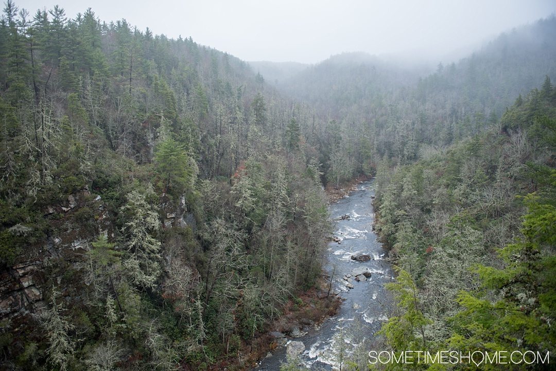 What to do on a rainy day in Boone, NC. Photos and activities on Sometimes Home travel blog. Picture at Linville Falls park.