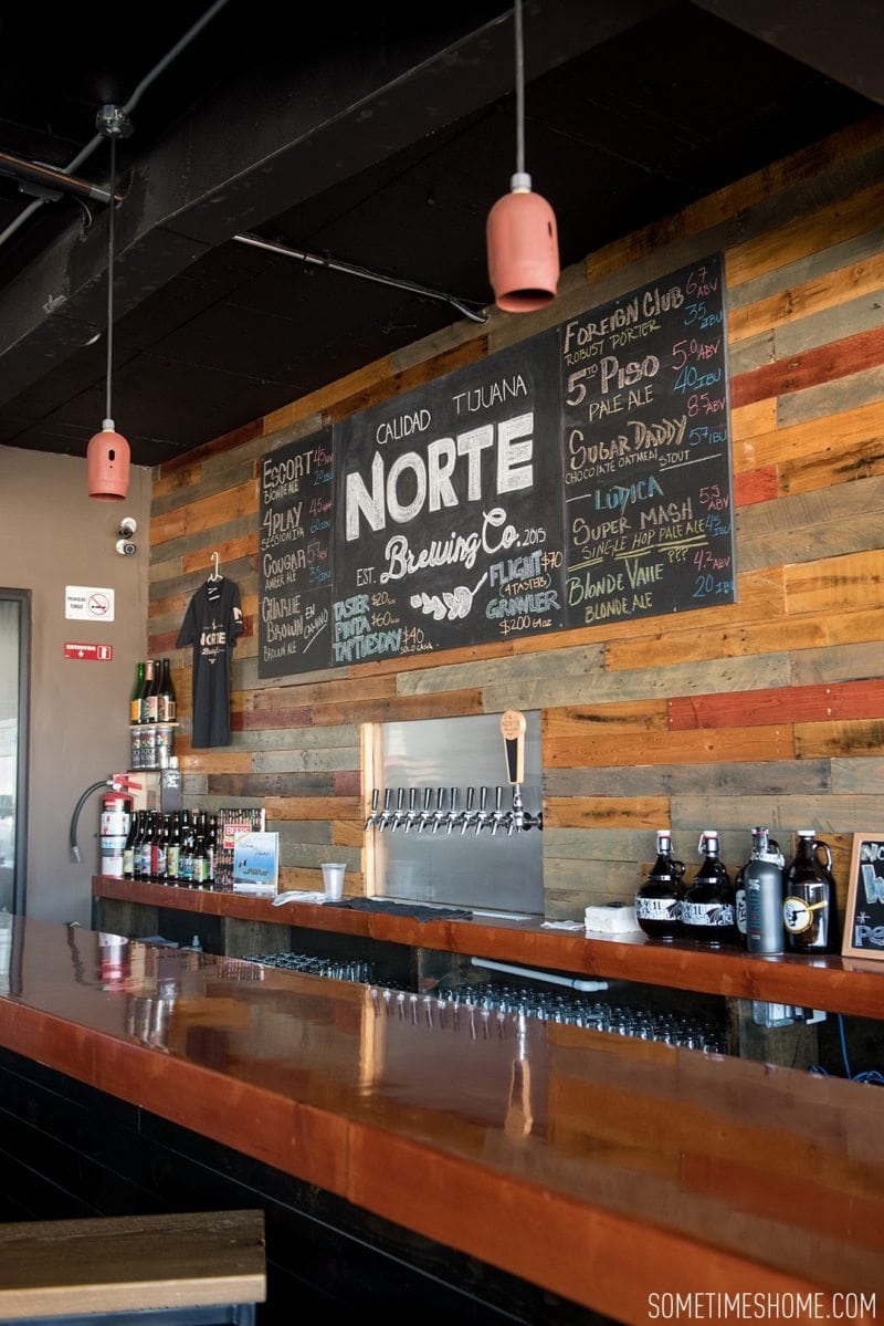Norte brewery photos by Sometimes Home travel blog. Foodie destination in Tijuana, Mexico.