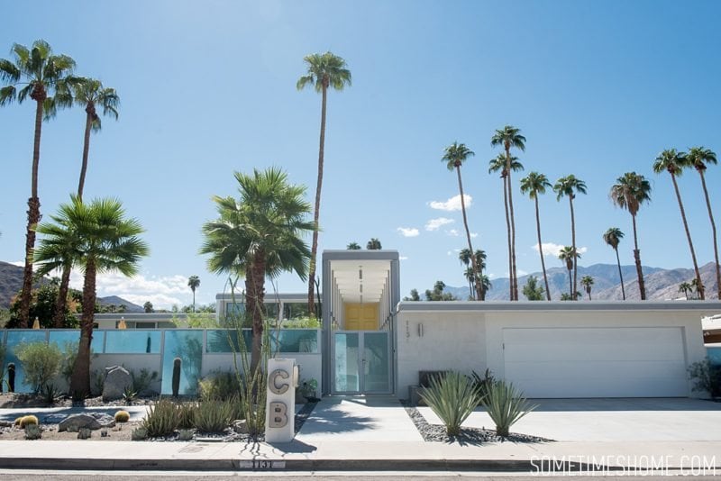 Two days in Palm Springs by Sometimes Home travel blog. The Pink Door address and photo, and neighborhood of mid-century modern architecture with suggestions on additional area attractions.