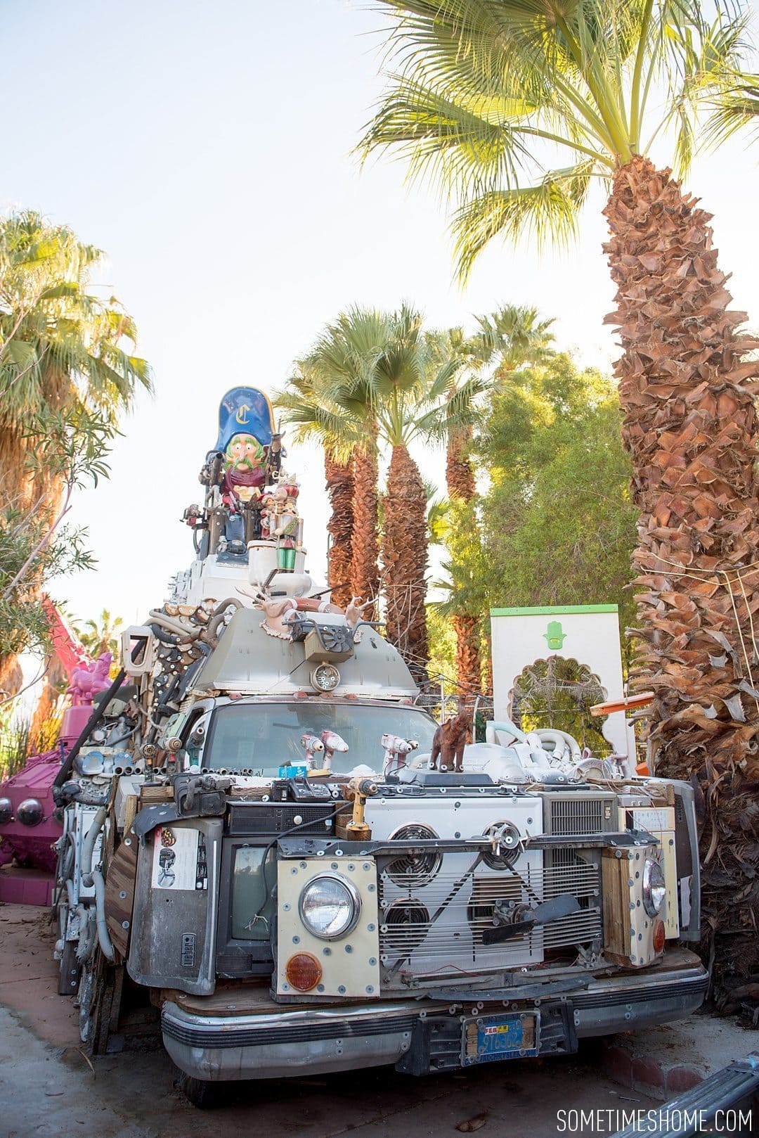 Two days in Palm Springs with photos by Sometimes Home travel blog. Attraction to see called Robolights with images of pieced together trash-to-treasure creations.