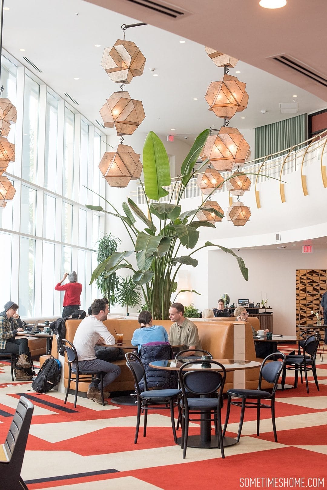 Incredible Downtown Durham Staycation Schedule. Sometimes Home travel advice and information. Photo of the mid-century modern interior of the Durham Hotel.