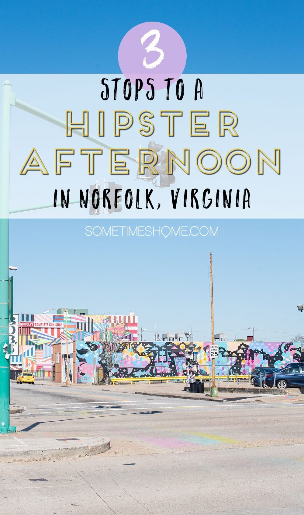 3 Stops to a Hipster Afternoon in Norfolk Virginia. Sometimes Home travel blog. Post with murals and street art to visit, a print shop and beer bottle shop stop.