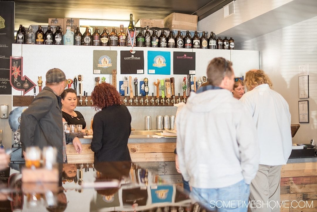 3 Stops to a Hipster Afternoon in Norfolk Virginia. Sometimes Home travel blog photos of a beer bottle and draught shop in the area, Exception(Ale).