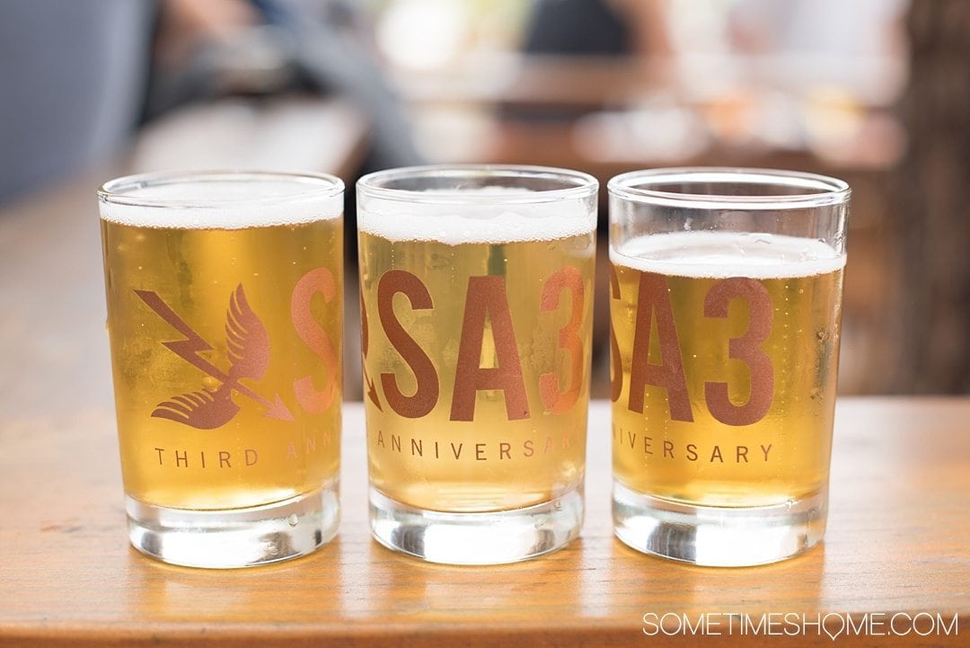 Self Guided Day Tour of the Best Breweries in San Diego on Sometimes Home travel blog. Photos of Saint Archer brewery.