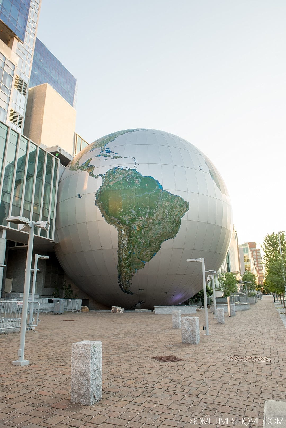 Globe of the Earth outside the science museum in Raleigh, NC.