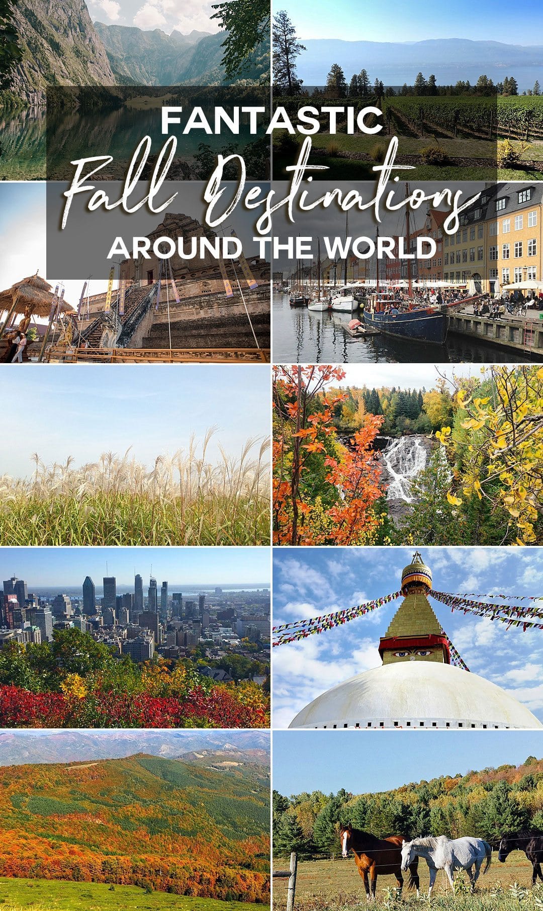 Fantastic Fall Destination Ideas Around the World on Sometimes Home travel blog with several pro travel blogger contributors, including places from Canada to the US, to Asia and New Zealand.