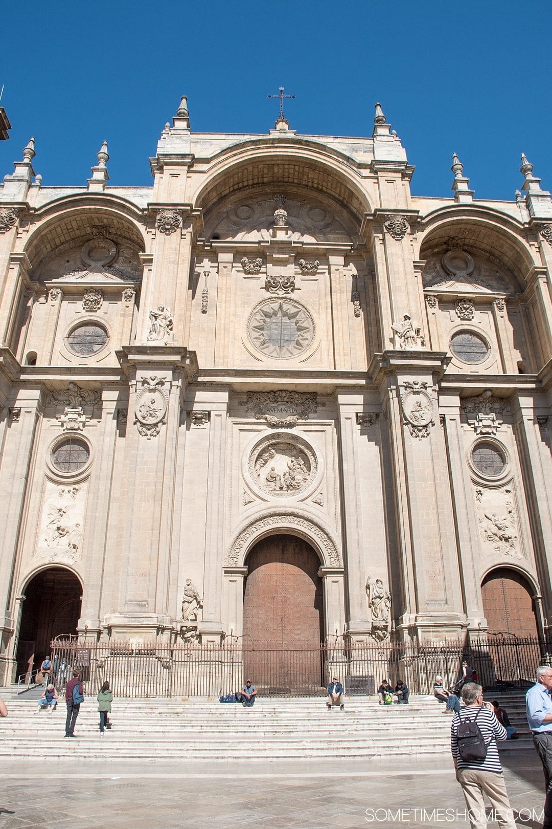 One Perfect Day in Granada Spain. Photos and itinerary on Sometimes Home travel blog. Picture of the Cathedral.