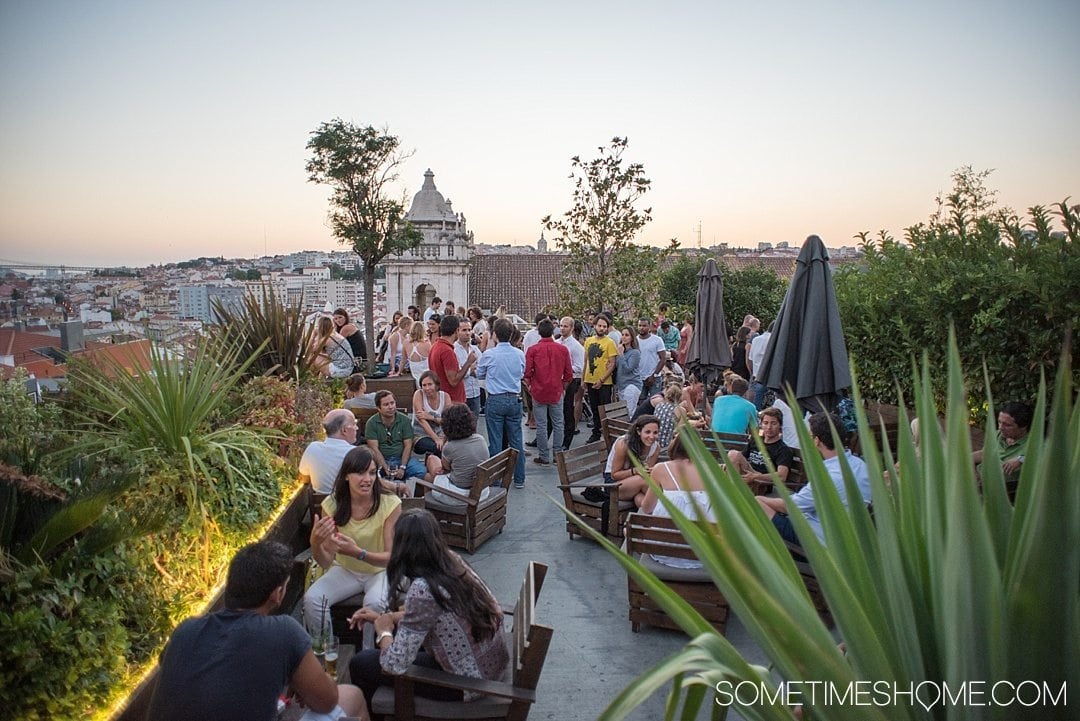 Why Lisbon is the Best City in Europe on Sometimes Home travel blog. Photo from the rooftop bar Park.