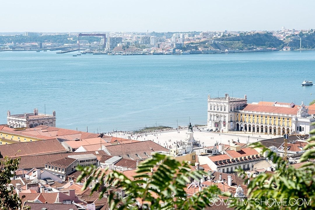 Why Lisbon is the Best City in Europe on Sometimes Home travel blog. Aerial photo of Commerce Square.