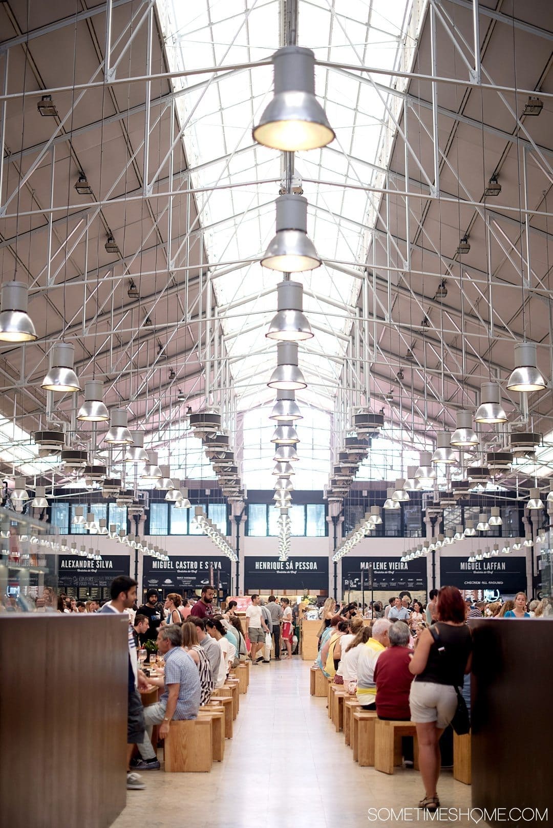 Why Lisbon is the Best City in Europe on Sometimes Home travel blog. Photo of Time Out food hall.