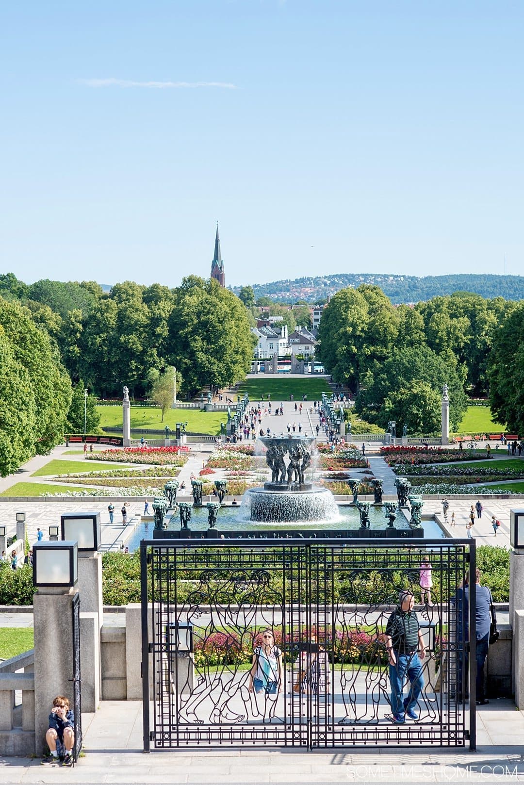 10 Not-to-Miss Sites in Oslo Norway by Sometimes Home travel blog. Photo of Vigeland Park in Frogner Park.