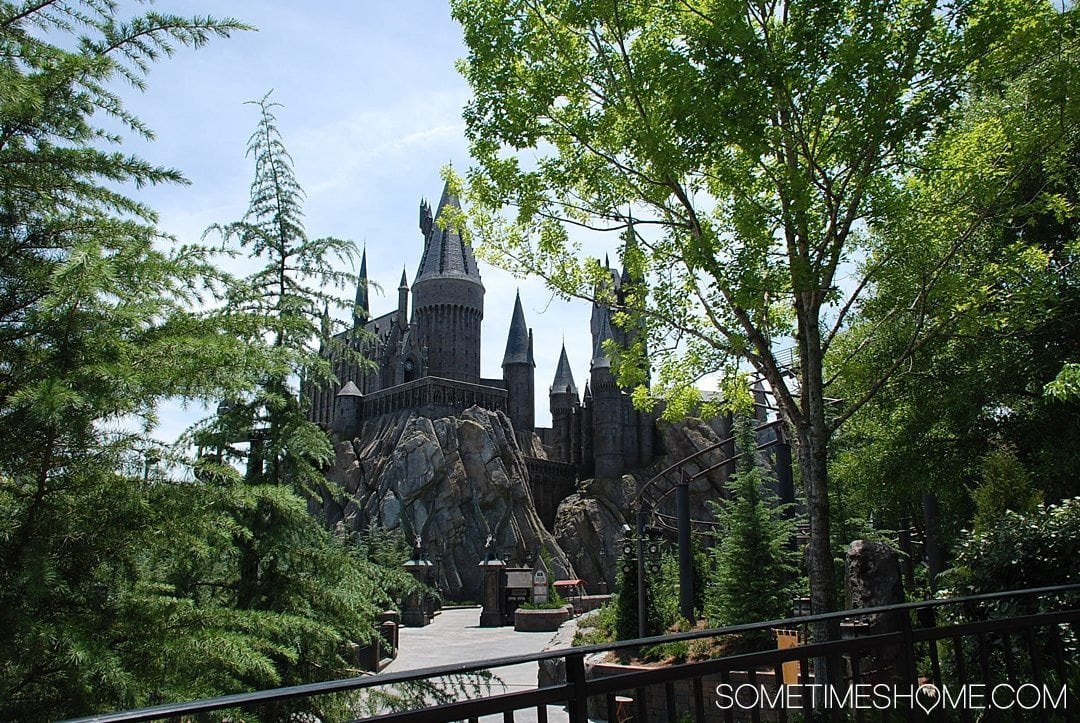 5 Mistakes to Avoid at the Wizarding World of Harry Potter in Orlando, Florida by Sometimes Home travel blog. Photo of Hogwarts Castle Forbidden.