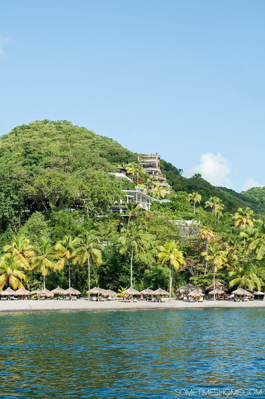 Your Questions Answered: Jade Mountain St. Lucia on Sometimes Home travel blog. The resort is built in harmony with the landscape.