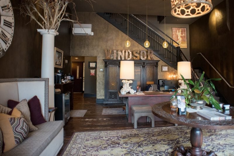 Sometimes Home travel blog post about Asheville The Windsor Boutique Hotel in North Carolina. Photos and review of the suite.