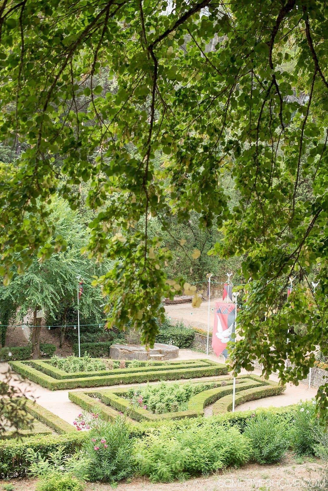 Amazing Day Trip from Lisbon to Tomar Portugal. Photos, tips and advice on Sometimes Home travel blog. Picture of the garden at Mata Nacional dos Sete Montes. 