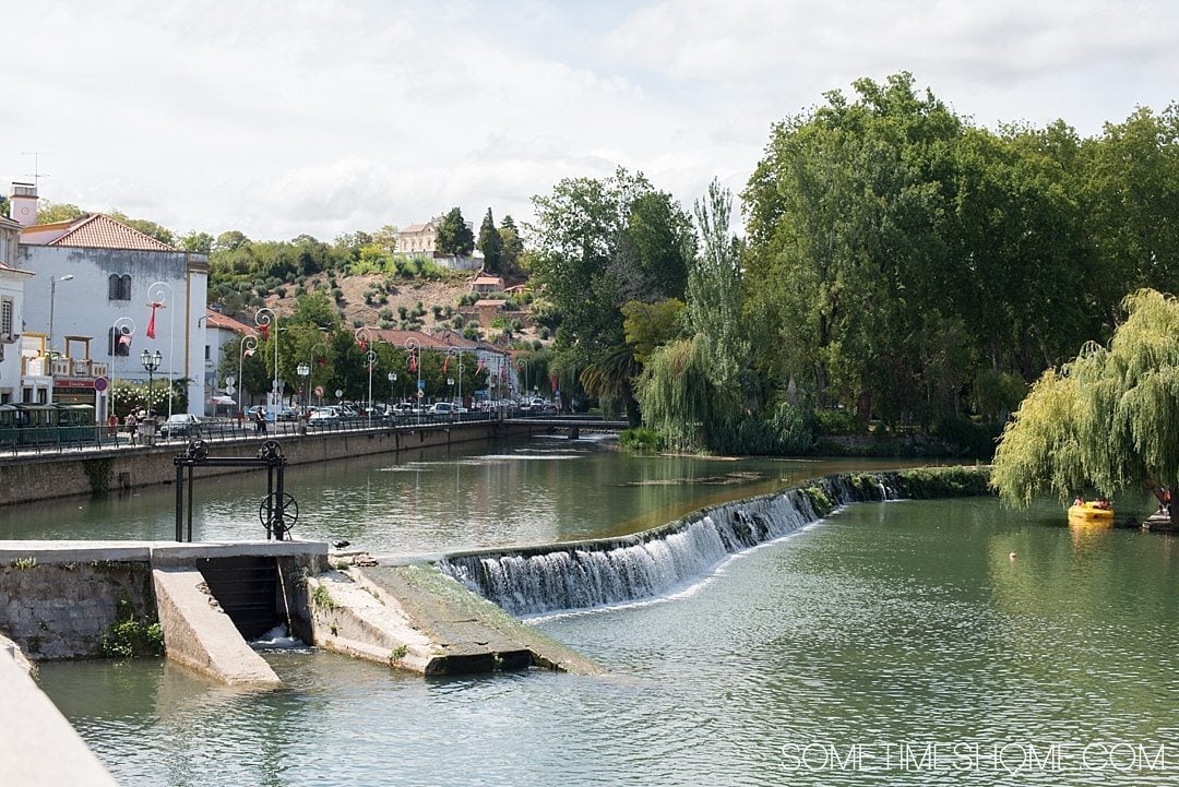 Amazing Day Trip from Lisbon to Tomar Portugal. Photos, tips and advice on Sometimes Home travel blog. Picture of the Nabao River.