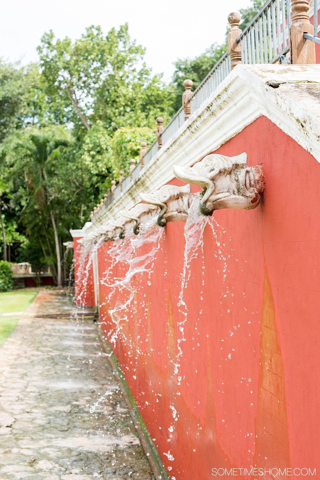 Hacienda Temozon Review and Photos on Sometimes Home travel blog. Pictures of the Starwood brand resort and fountains on the west side of the Yucatan Peninsula.