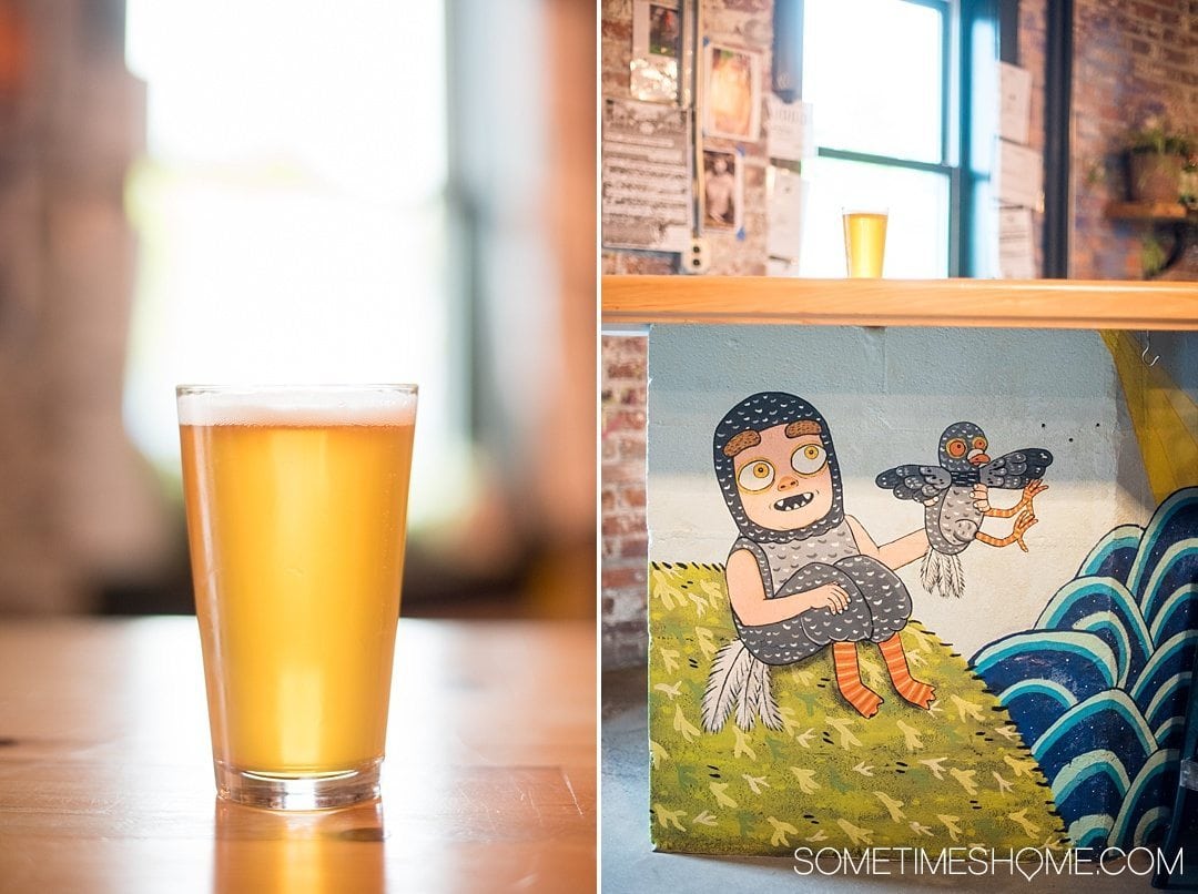 Where to find beer and art in Asheville North Carolina. Photos and locations on Sometimes Home travel blog, including Wedge Brewery in the River Arts District.