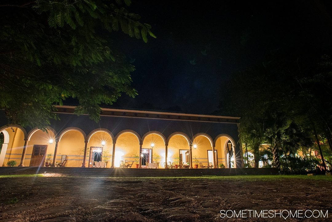 Hacienda Santa Rosa Review and Photos, a Merida Mexico hotel. Image of the The Luxury Collection, Starwood hotel at night.