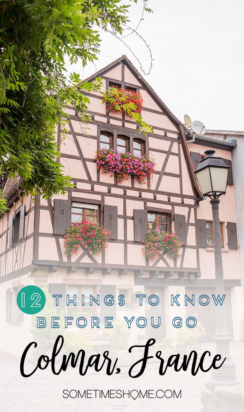 Tips and tricks to know visiting Colmar France with travel information and beautiful photography of this fairy tale village, particularly known for its Christmas markets during winter, in the Alsace region by Germany. #ColmarFrance #fairytalecity #AlsaceFrance