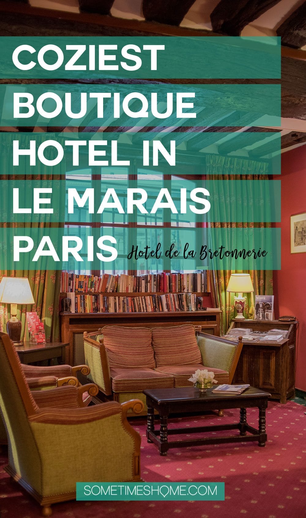 Le Marais Paris Accommodation at Hotel de la Bretonnerie. Find out why this boutique hotel is the coziest around! It's an affordable stay in the Marais district, with balcony view options to behold and beautiful interior suites as well. Click through to the article for a complete review! #parishotel #lemaraisparis #maraisparis #boutiquehotelsparis