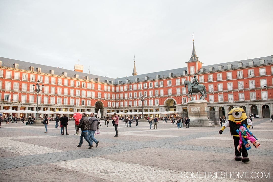 There are many things to do in Madrid, Spain. But people often wonder is one day enough in Madrid? We answer that question while showing you photography of this popular travel destination. From art, to food, and architecture attractions we have all the tips covered on Sometimes Home, including information on hot spots like Plaza Mayor! Click through for all the information! #Madrid #MadridSpain #SpanishFood #PlazaMayor