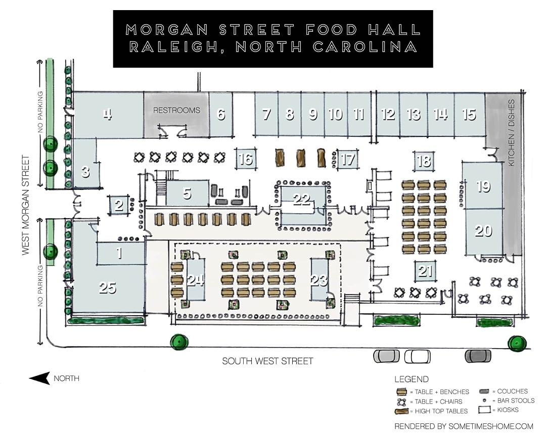 Detailed List of the Vendors at Morgan Street Food Hall in Raleigh