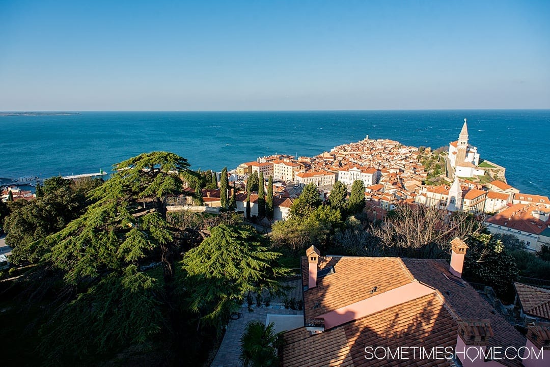 Travel to this city and read our our favorite things to do in Piran, Slovenia, a beautiful coastal town on the Adriatic Sea. You'll love watching the sunrise and sunset from the beach or your hotel, trying the food, its European squares and photography opportunities. #Sometimesome #Piran #Slovenia #AdriaticCoast #AdriaticSea