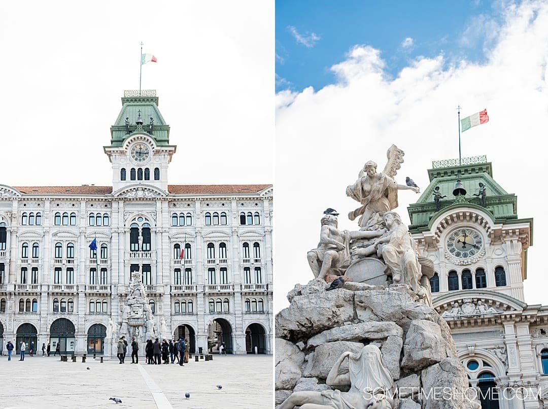 Trieste Italy is a quick drive if traveling from Slovenia for a day trip from Piran. Things to do in a few hours day trip including photography, food and sites like Miramare Castle. #TriesteItaly #Trieste #Italia #Slovenia #Piran #SometimesHome