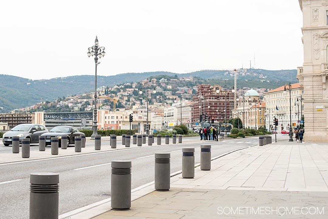 Trieste Italy is a quick drive if traveling from Slovenia for a day trip from Piran. Things to do in a few hours day trip including photography, food and sites like Miramare Castle. #TriesteItaly #Trieste #Italia #Slovenia #Piran #SometimesHome