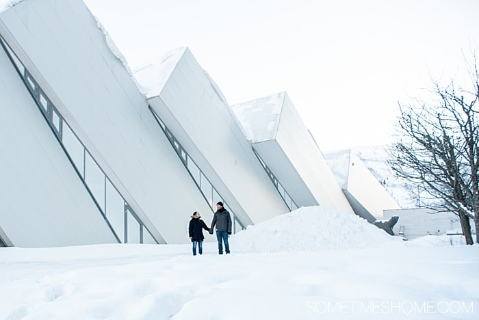 Tromso winter photos that will inspire you to travel to northern Norway during January or February. See bucket list things like Aurora Borealis (the Northern Lights), or participate in tours and things to do like feeding reindeer and taking a beautiful sleigh ride in the snow. #northernlights #sometimeshome #auroraborealis #reindeerfeeding #sleighride #tromsonorway #norway #tromsoinfebruary #tromsonorwayphotography