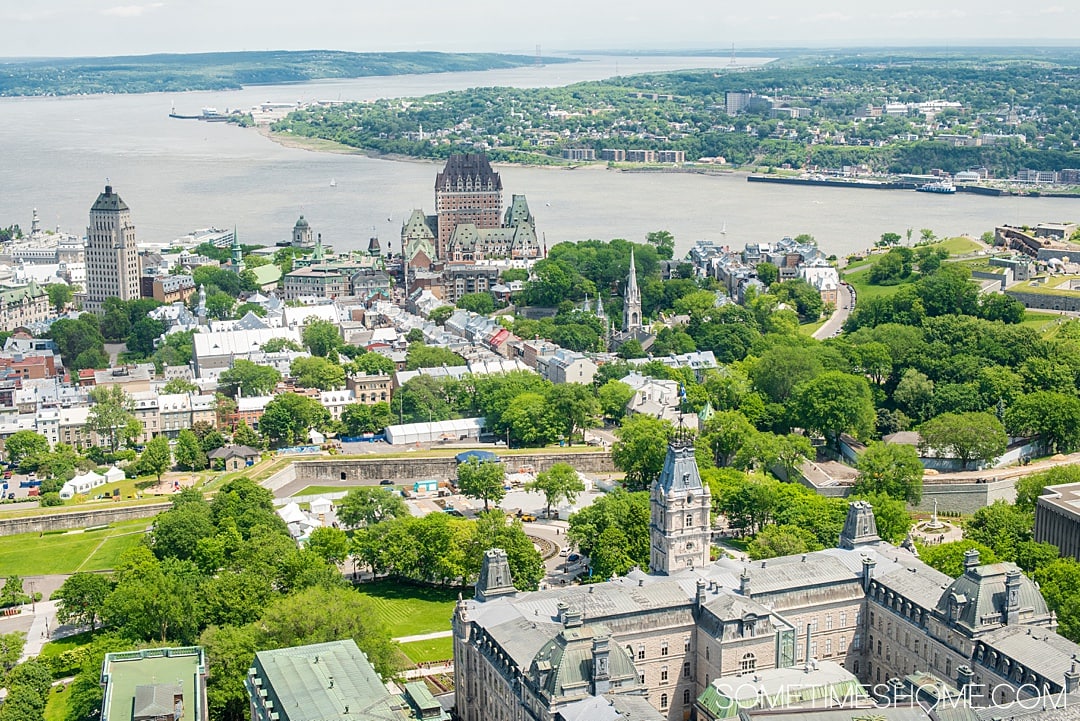 Things to do and see in Quebec City in 24 hours, in Canada. This French-speaking province is packed with history and beautiful city scenes. From a hotel that looks like a castle, to Instagram-worthy travel photography locations (including a garden and parliament) to a food store from the 1800s! #quebeccite #quebeccity #sometimeshome #Canada