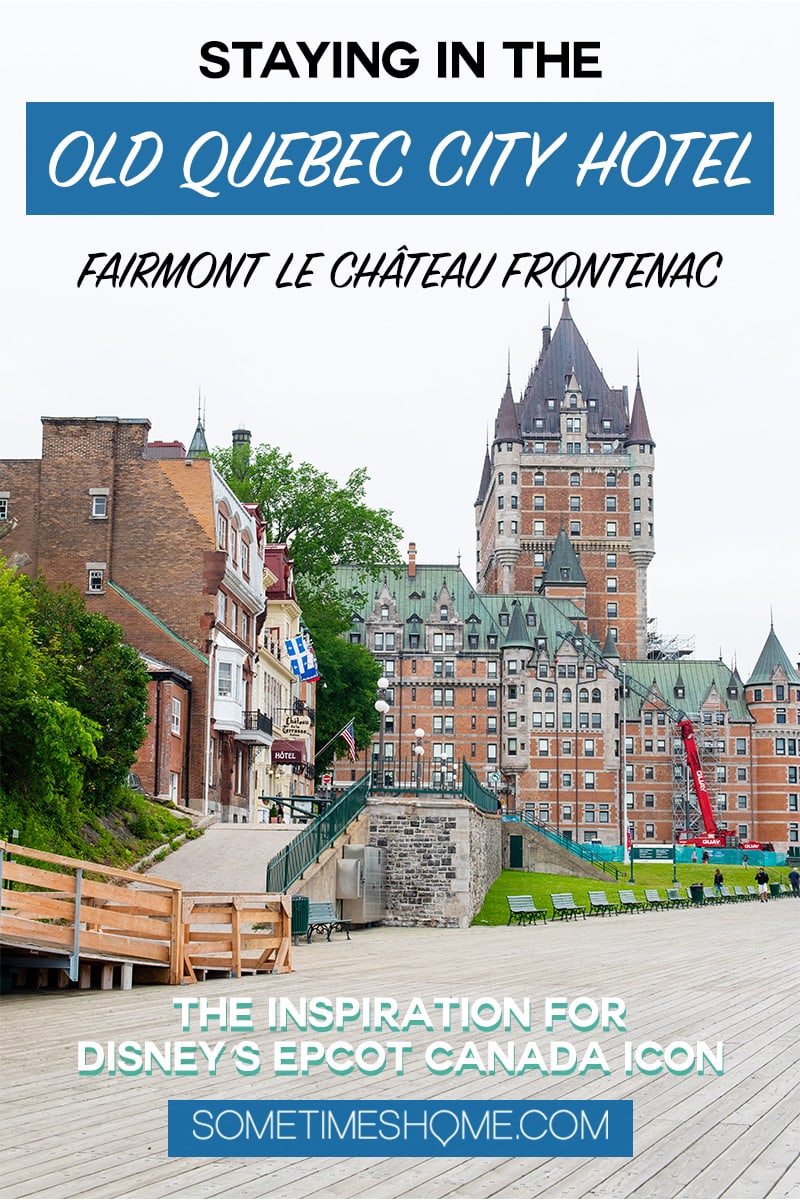 The most famous Old Quebec City hotel, Fairmont Chateau Le Frontenac, is an attractive castle destination for your dream travels. If you're traveling to Canada you certainly want to stop in this European inspired, French founded city and UNESCO World Heritage Site to take great photos, learn about its beauty and history, dine on great food in their restaurants and bars and stay overnight to enjoy the rooms and spa. #QuebecCity #ChateauFrontenac #Canada #SometimesHome #CastleHotel #FairmontHotels