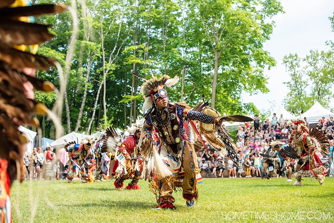 A first time account at an International Pow Wow in Wendake, Quebec Canada, with the First Nations. What to expect, lessons learned, crafts and vendors to see, food to eat and the designs in the dancers regalia that amazed us. #Quebec #FirstNations #PowWow #Wendake #HuronWendat #NativeCultures #NativeAmericans #Regalia #Beadwork