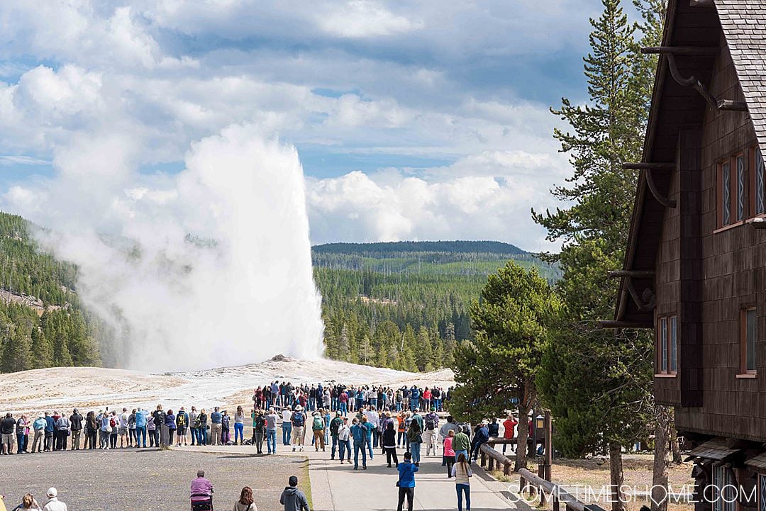 Heading to Wyoming, Montana or Idaho to go to one of the most beautiful national parks in the United States? We have helpful Yellowstone Tips and Facts for visting this breathtaking park, including photography, hiking and lodging info, things to do during your road trip there and must see areas and wildlife you may spot! Click through for additional information! #SometimesHome #YellowstoneTip #YellowstoneNationalPark #NPS #NationalParks #UnitedStatesParks #Wyoming #Montana #Idaho