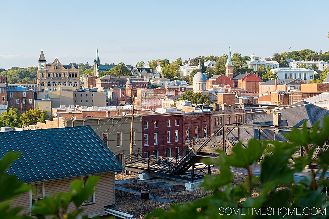 Overlook view of the city of Staunton, Virginia from Woodrow Park (Sears Hill).