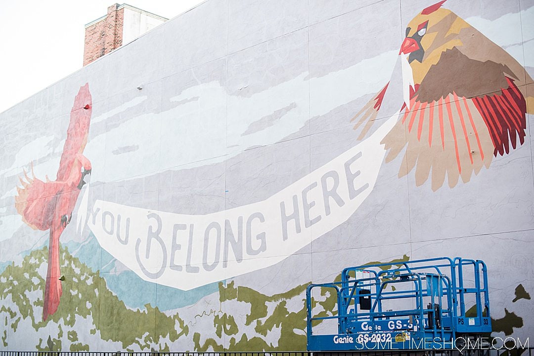 You Belong Here mural in downtown Staunton, Virginia