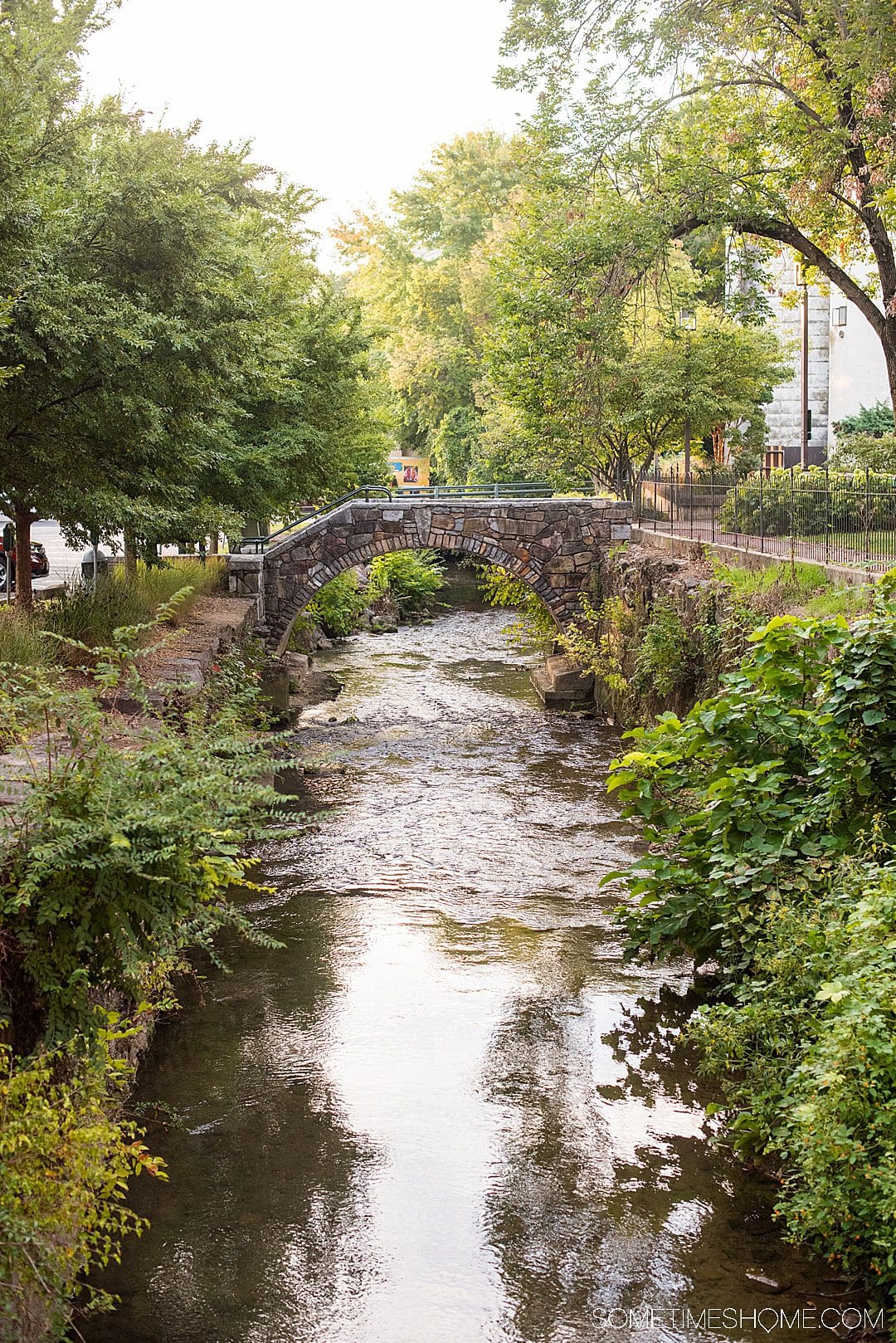 Small bridge over a little creek in downtown Staunton, VA.